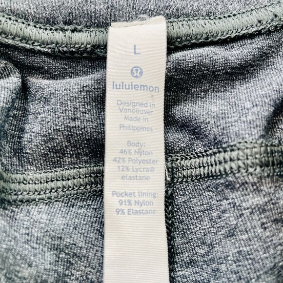 Mens Lululemon Anti-Gravity Sweatpants Large Dark Gray Charcoal Drawstring Mens - Picture 10 of 13